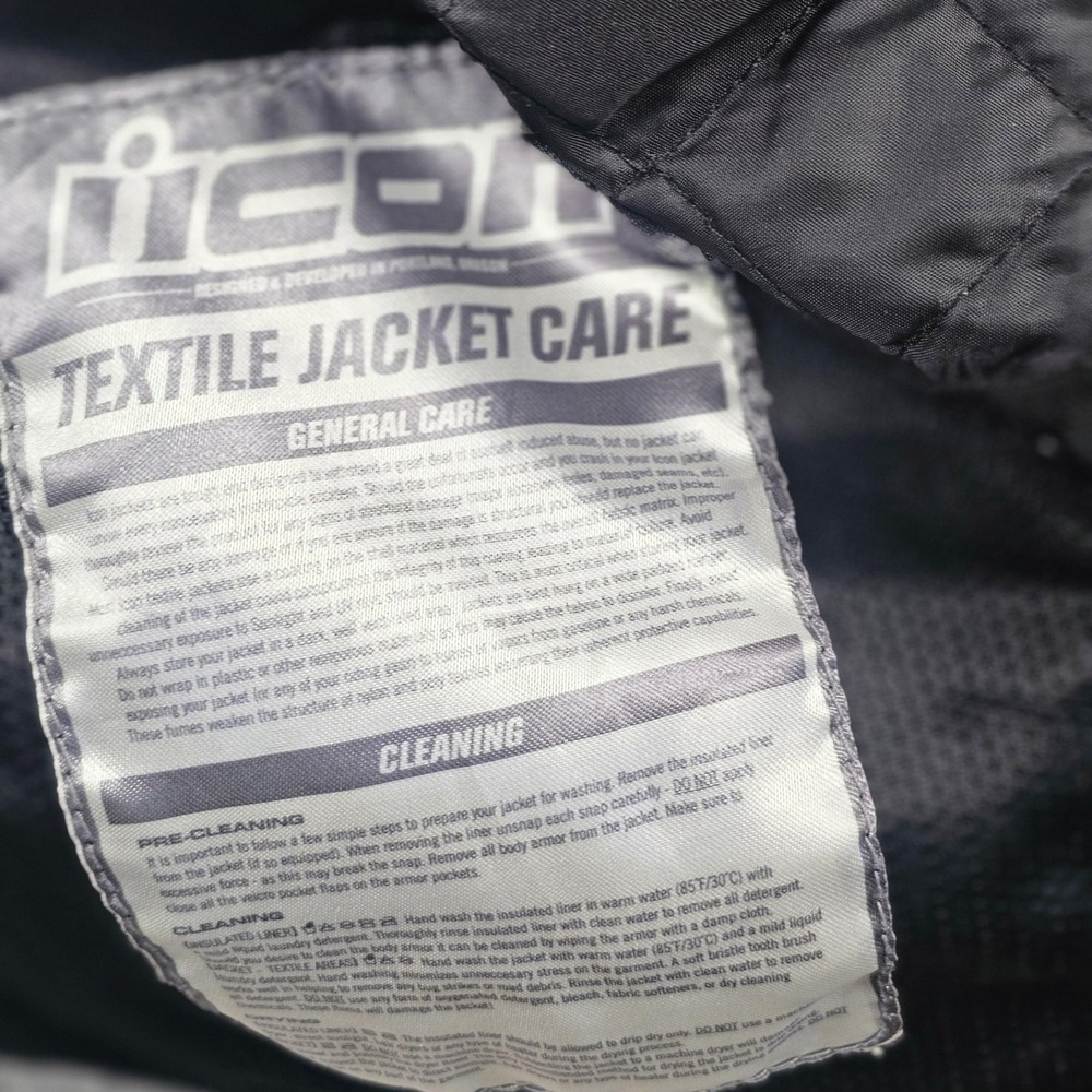 Icon Jacket Mens 3XL Black Hooligan 2 Stealth Motorcycle Textile Padded Armor - Picture 11 of 16